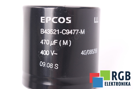 CONDENSADOR B43521-C9477-M EPCOS 40/085/56 470UF, 400VDC