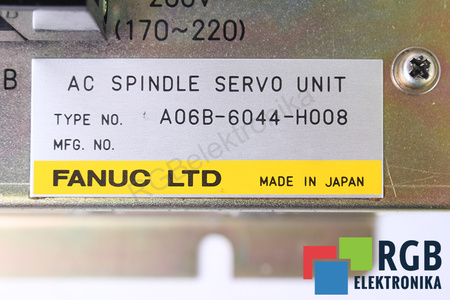 A06B-6044-H008 FANUC AC SPINDLE SERVO UNIT