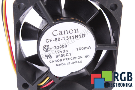 CF-60-T311N1D 12VDC CANON 60X60X25MM, 12V, 0.16A VENTILADOR
