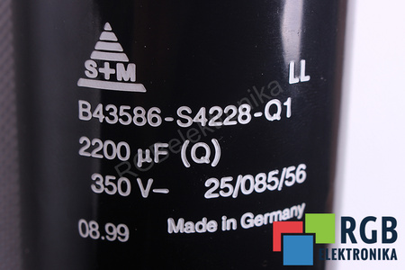 CONDENSADOR B43586-S4228-Q1 S+M 2200UF, 350VDC