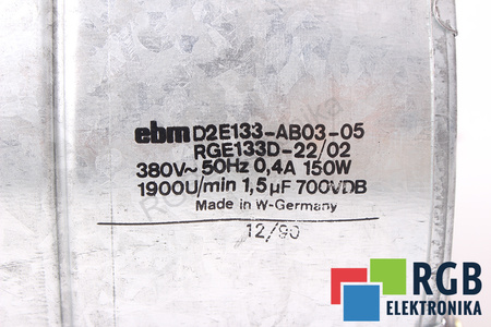 D2E133-AB03-05 EBM PAPST RGE133D-22/02 380VAC VENTILADOR