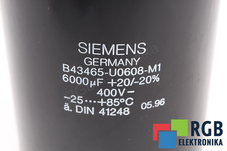 CONDENSADOR B43465-U0608-M1 SIEMENS 6000UF, 400VDC