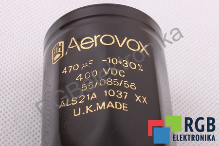 CONDENSADOR ALS21A1037XX BHC COMPONENTS LTD 55/085/56 470UF, 400VDC