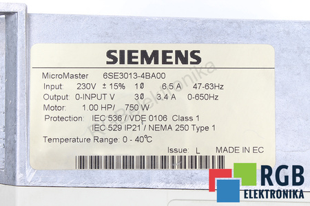 6SE3013-4BA00 SIEMENS MICROMASTER