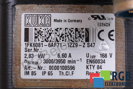 1FK6081-6AF71-1ZZ9-Z KUKA Z:S47 00-100-596