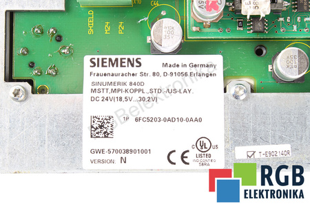 6FC5203-0AD10-0AA0 SIEMENS VERSION N SINUMERIK 840D TECLADO