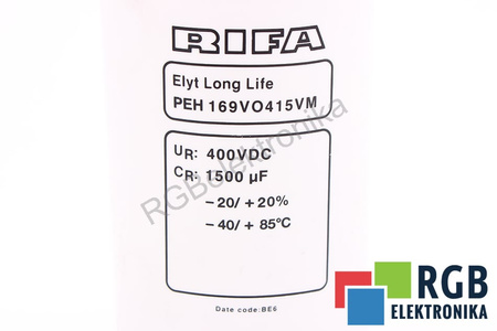 CONDENSADOR PEH169VO415VM RIFA 1500UF, 400VDC