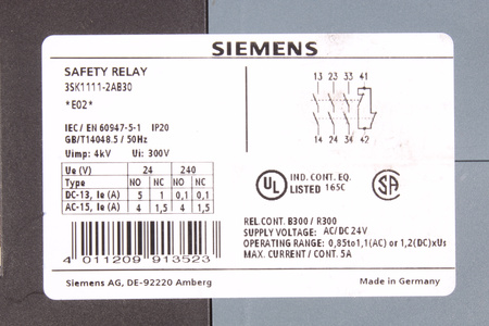 3SK1111-1AB30 SIEMENS SIRIUS RELEVO DE SEGURIDAD