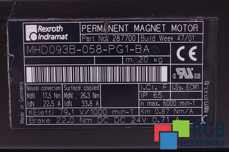 MHD093B-058-PG1-BA INDRAMAT