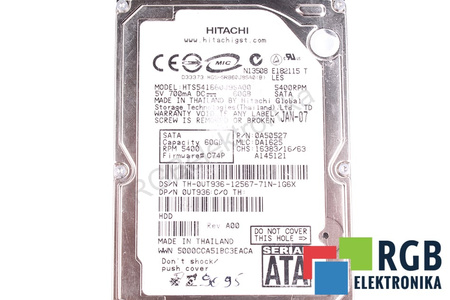 HTS541660J9SA00 HITACHI TRAVELSTAR 60GB, SATA, 2.5", HDD