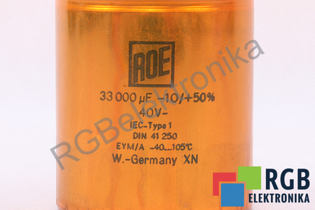 CONDENSADOR DIN41250 ROE 33000UF, 40VDC