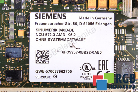 6FC5357-0BB22-0AE0 SIEMENS VERSION G SINUMERIK 840D/840DE NCU 572.3