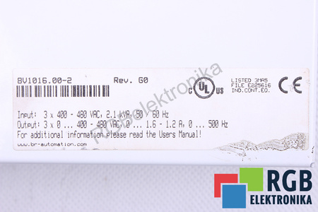 8V1016.00-2 B&R AUTOMATION REV. G0
