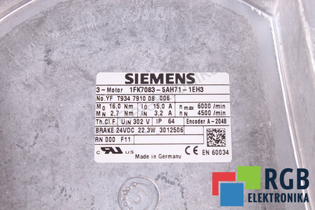 1FK7083-5AH71-1EH3 SIEMENS CUBIERTA DEL CODIFICADOR