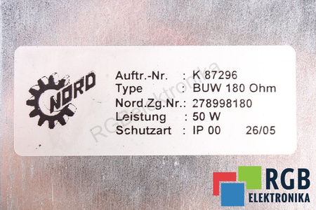 BUW180OHM NORD 180 OHM RESISTENCIA DE FRENADO