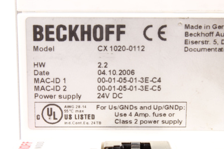 CX1020-0112 BECKHOFF