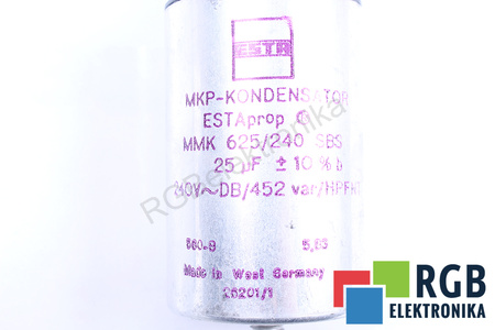 CONDENSADOR MMK625/240SBS ESTA 25UF, 240V
