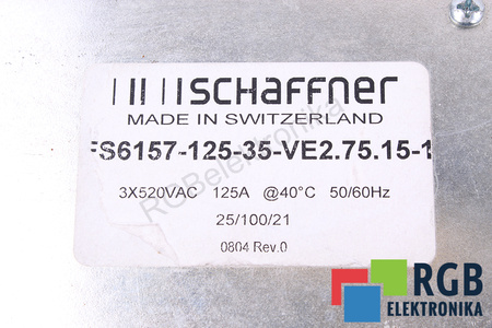 FS6157-125-35-VE2.75.15-1 SCHAFFNER FS6157-125-35 FILTRO