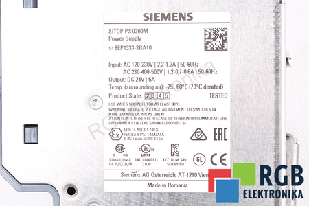 6EP1333-3BA10 SIEMENS SITOP PSU200M FUENTE DE ALIMENTACIÓN PARA ARMARIO DE CONTROL