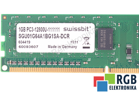 SGU01G64A1BG1SA-DCR SWISSBIT PC3-12800U-111111 1GB