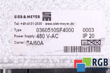 0360510SF4000 SIEB & MEYER SINUDYN-36