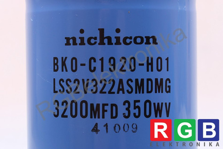 CONDENSADOR BKO-C1920-H01 NICHICON LSS2V322AAMDMG 3200MFD, 350WV