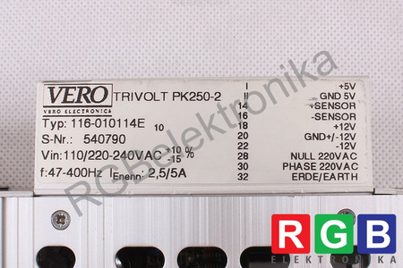 PK250-2 VERO 116-010114E TRIVOLT PK 250