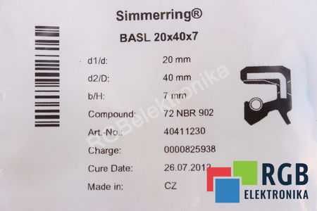 20X40X7 SIMRIT BASL 72NBR902 SIMMERING EMPAQUE