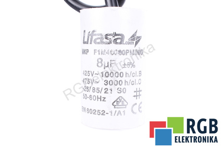 CONDENSADOR 8UF 425/475V LIFASA MKPF1M40080PMINIO 8UF, 475V