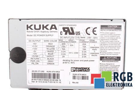 ATXKRC4 KUKA 00-171-202 FUENTE DE ALIMENTACIÓN PARA PC