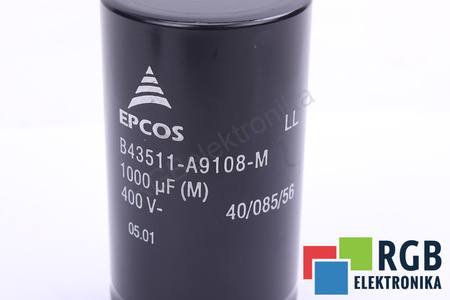 CONDENSADOR B43511-A9108-M EPCOS 40/085/56 1000UF, 400VDC