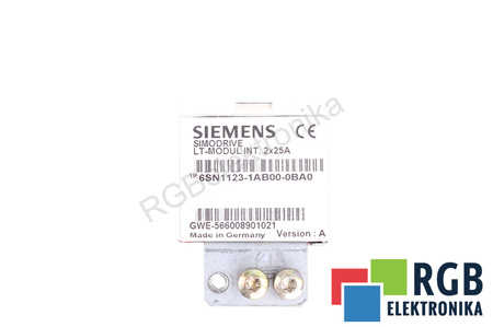 6SN1123-1AB00-0BA0 SIEMENS VERSION A SIMODRIVE 611 LT-MODUL INT. 2X25A