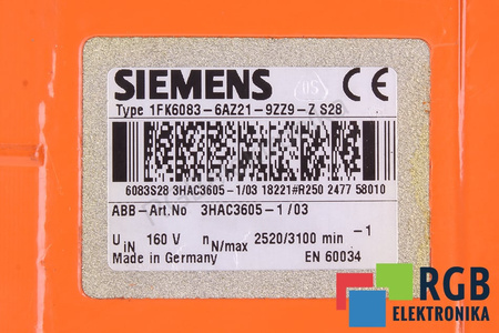 1FK6083-6AZ21-9ZZ9-Z SIEMENS Z:S28