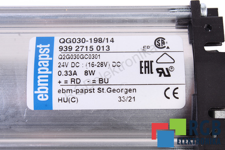 QG030-198/14 EBM PAPST 258X50X47,5MM, 24V VENTILADOR