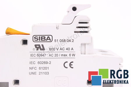 FUSIBLE 5105804.2 SIBA 690VAC, 40A