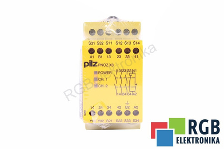 PNOZ X3 240VAC 24VDC 3N/O 1N/C 1SO PILZ 774319 RELEVO DE SEGURIDAD