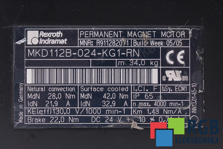 MKD112B-024-KG1-RN BOSCH REXROTH ESTATOR