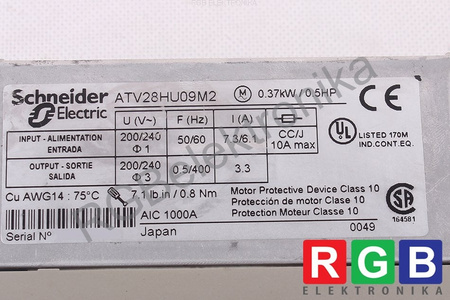 ATV28HU09M2 TELEMECANIQUE ALTIVAR28