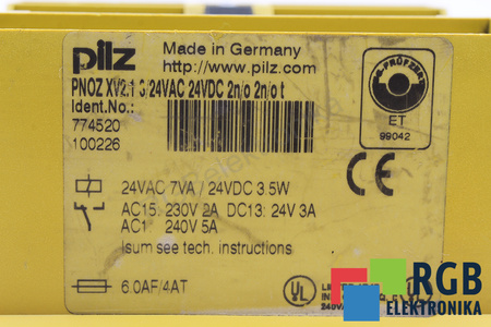PNOZXV2.1 PILZ 774520 RELEVO DE SEGURIDAD