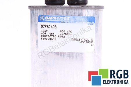CONDENSADOR 97F8249S GE GENERAL ELECTRIC 600VAC, 10UF