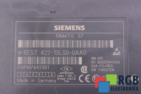 6ES7422-1BL00-0AA0 SIEMENS 24VDC 0.5A SIMATIC S7-400