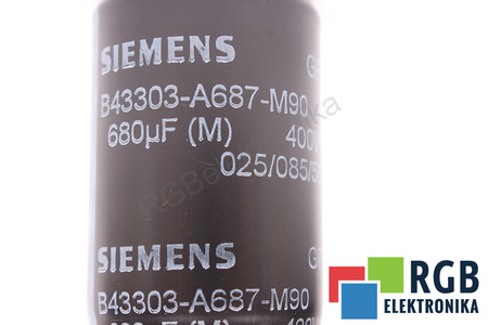 CONDENSADOR B43303-A687-M90 SIEMENS 680UF, 400VDC