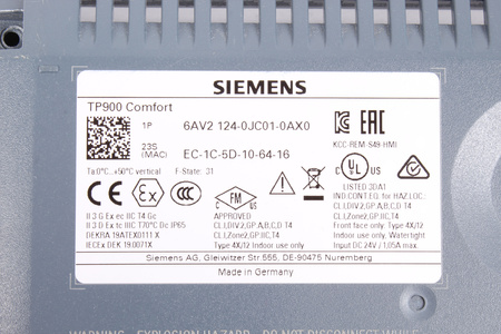 6AV2124-0JC01-0AX0 SIEMENS TP900 COMFORT PARTE POSTERIOR DE LA CAJA