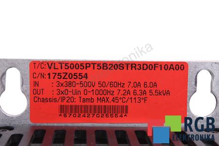 VLT5005PT5B20STR3D0F10A00 DANFOSS VLT5000