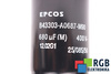 CONDENSADOR B43303-A0687-M90 EPCOS 680UF, 400VDC