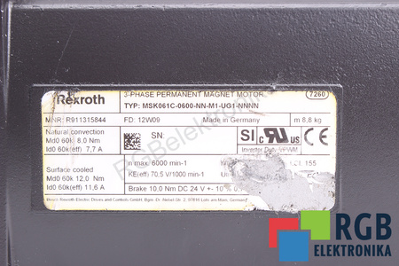 MSK061C-0600-NN-M1-UG1-NNNN BOSCH REXROTH CUBIERTA DEL CODIFICADOR
