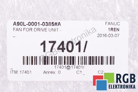 A90L-0001-0385#A FANUC 109P0424H6D19 40X40X20MM, 24V VENTILADOR