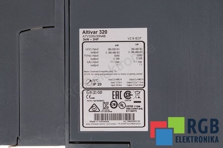 ATV320U30N4B SCHNEIDER ELECTRIC ALTIVAR 320
