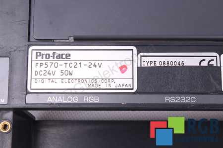 FP570-TC21-24V PRO-FACE 0880046FACE PARTE POSTERIOR DE LA CAJA