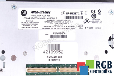 2711P-RDB7C ALLEN BRADLEY PANELVIEW PLUS 700